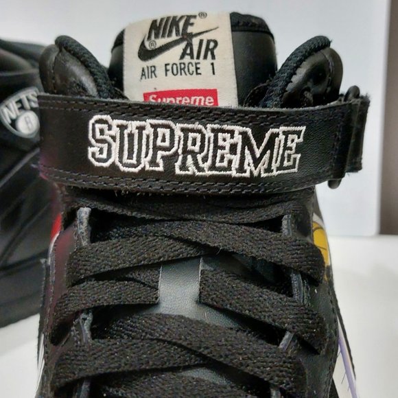 ?ICONIC? Nike Air Force 1 Mid Supreme NBA Black main image 5